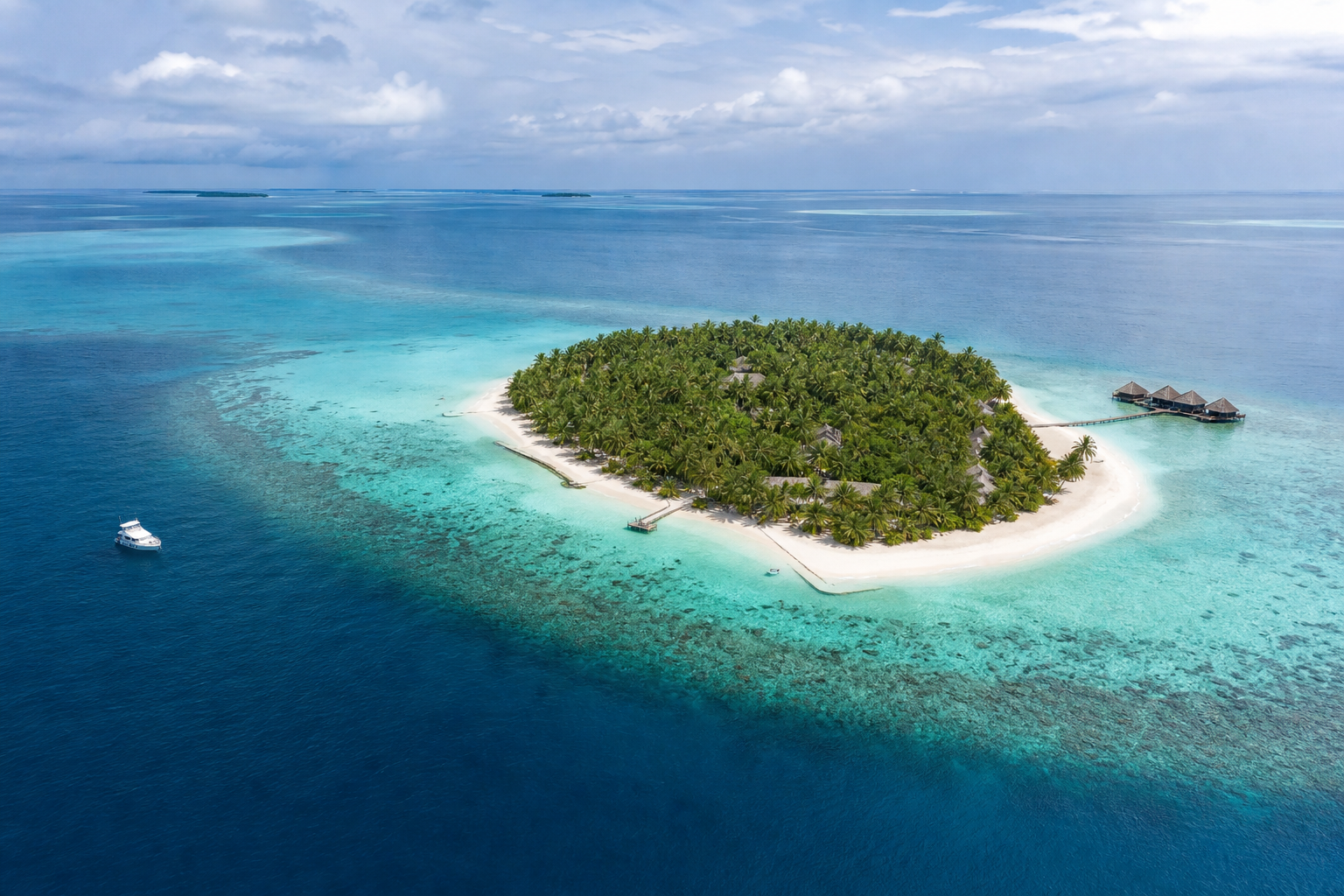Aerial view of VELARO island